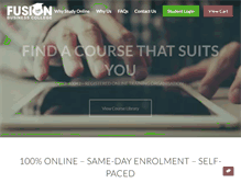 Tablet Screenshot of fusionbusinesscollege.com